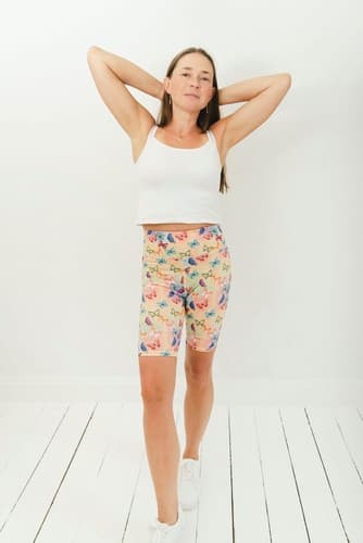Korte leggings med høj talje - Butterflies L