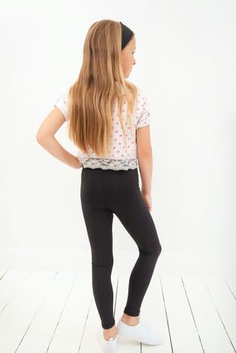 Långa barnleggings - Svarta 110-116 cm