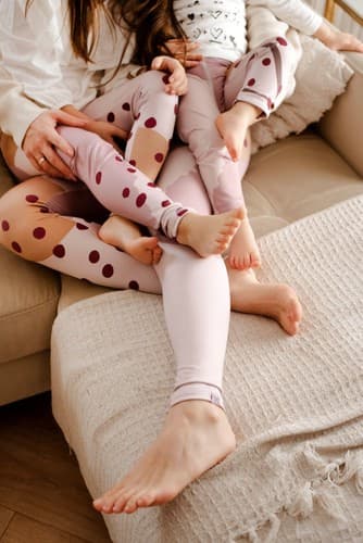 Lasten pitkät leggingsit - Cinnamon Muffin 92-98 cm
