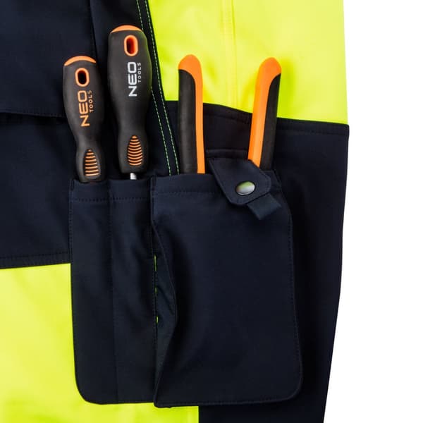 Softshell-advarsels-arbejdsbukser, gule, str. M