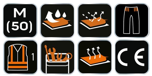 Softshell-advarsels-arbejdsbukser, gule, str. M