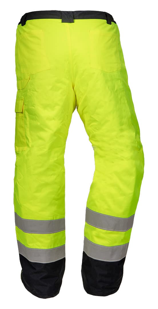 Advarsel, isolerede arbejdsbukser, gule, str. XXXL
