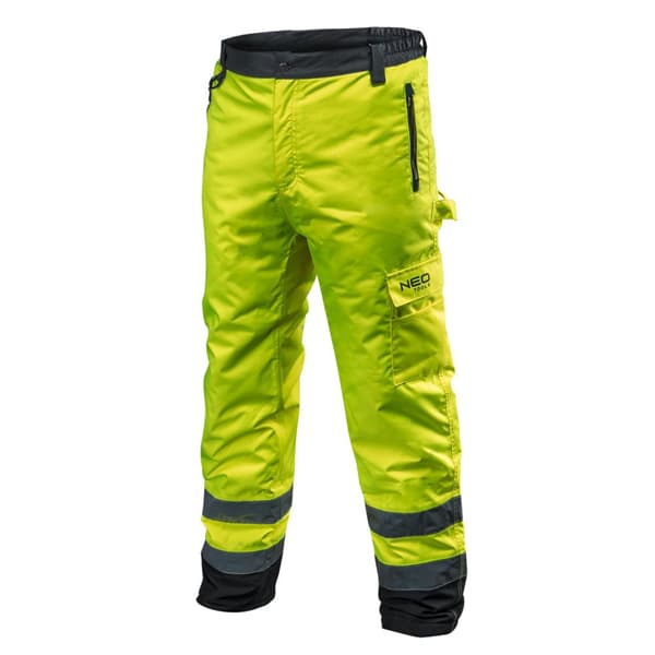 Advarsel, isolerede arbejdsbukser, gule, str. XXXL