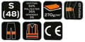 Miniatyrbillede 1 af 10: PREMIUM arbejdsbukser, 62% bomuld, 35% polyester, 3% elastan, str. S