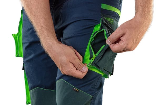 PREMIUM arbejdsbukser, 62% bomuld, 35% polyester, 3% elastan, str. L