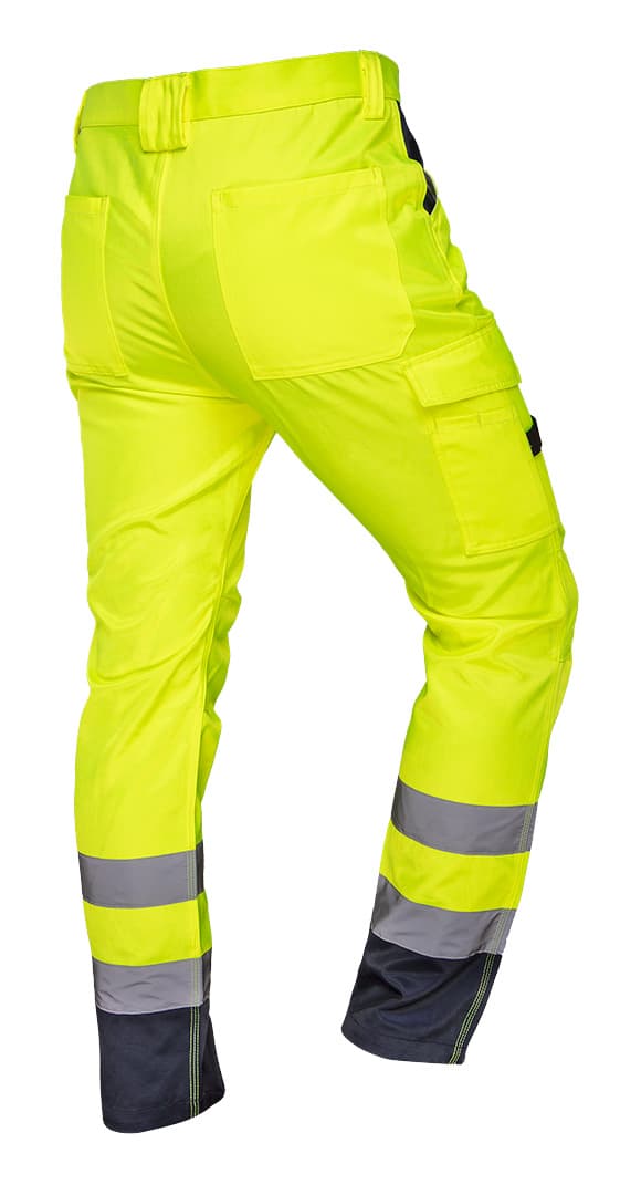 Hi-Vis bukser 40% polyester, 60% bomuld, 260 gsm, str. L