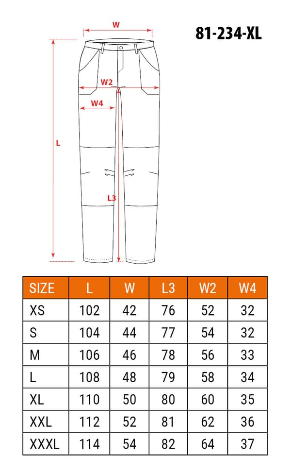 Premium PRO arbejdsbukser, str. XL
