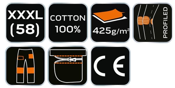Premium PRO arbetsbyxor, storlek XXXL