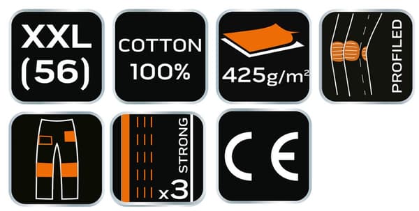 Premium PRO arbetsbyxor, storlek XXL