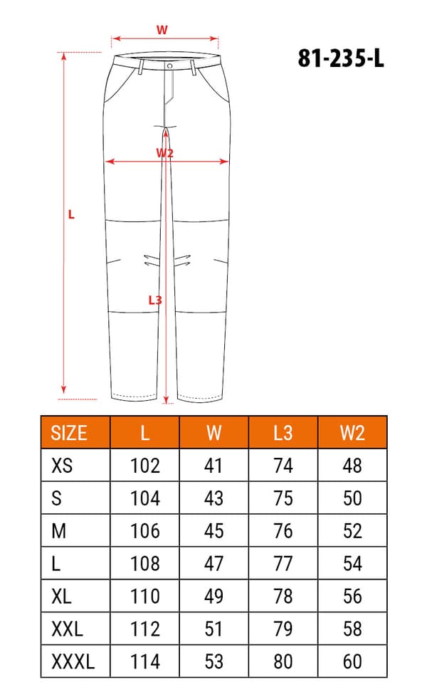 Motosynthesis arbejdsbukser, 100% ripstop bomuld, str. L