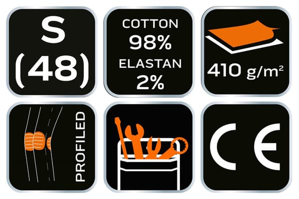 DENIM 5-lommers arbejdsbukser, sorte, str. S