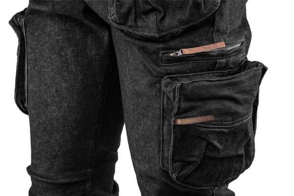 DENIM 5-lommers arbejdsbuks, sort, str. XXXL