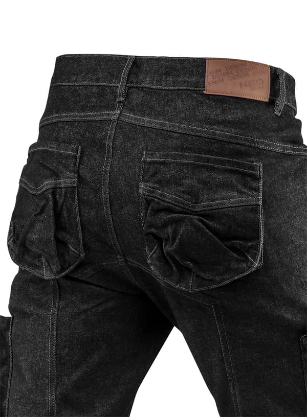 DENIM 5-lommers arbejdsbuks, sort, str. XXXL