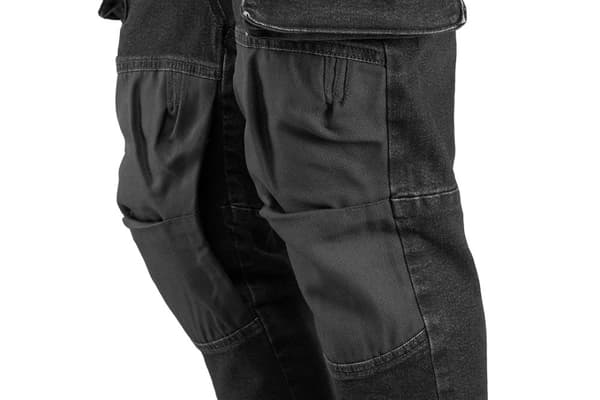 DENIM arbejdsbukser, sorte, str. L