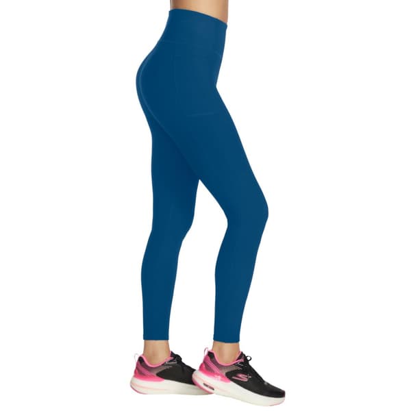 Skechers GO Flex Rib Fl HW Legging LG2-TLNV, Kvinde, Leggings, Marine blå