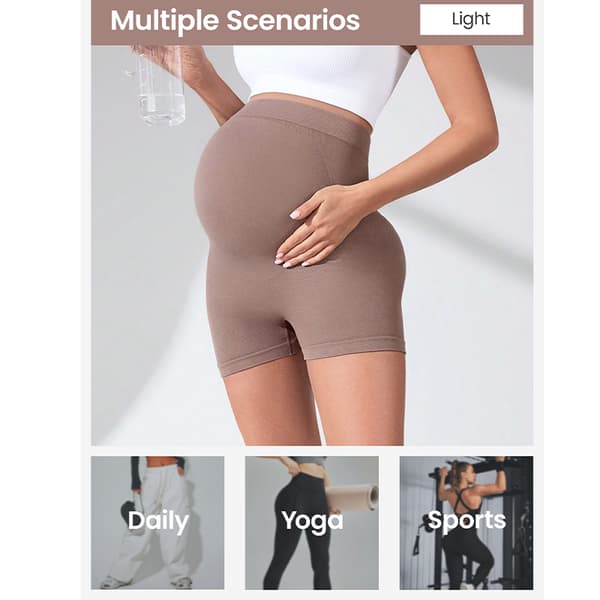 INF Graviditets Capri Leggings, 2-pak Over maven Trænings Yogabukser