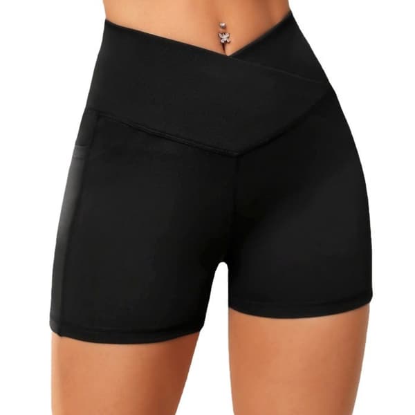 INF Yoga Shorts Dam, Hög Midja Träningshorts för Löpning, Gym, Fitness