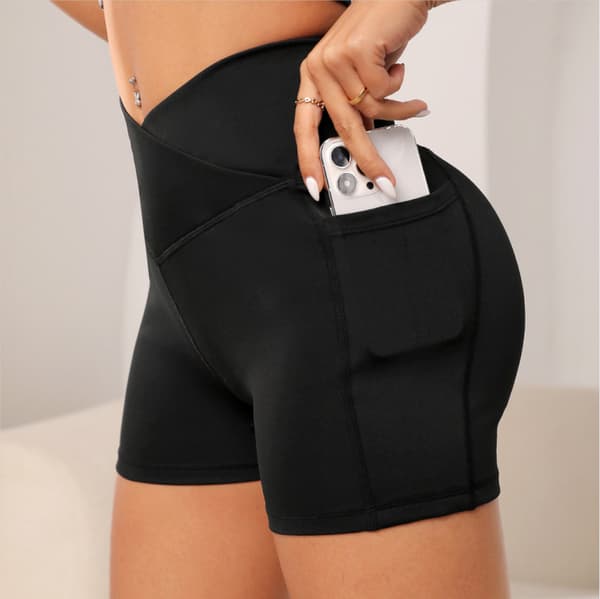 INF Yoga Shorts Dam, Hög Midja Träningshorts för Löpning, Gym, Fitness