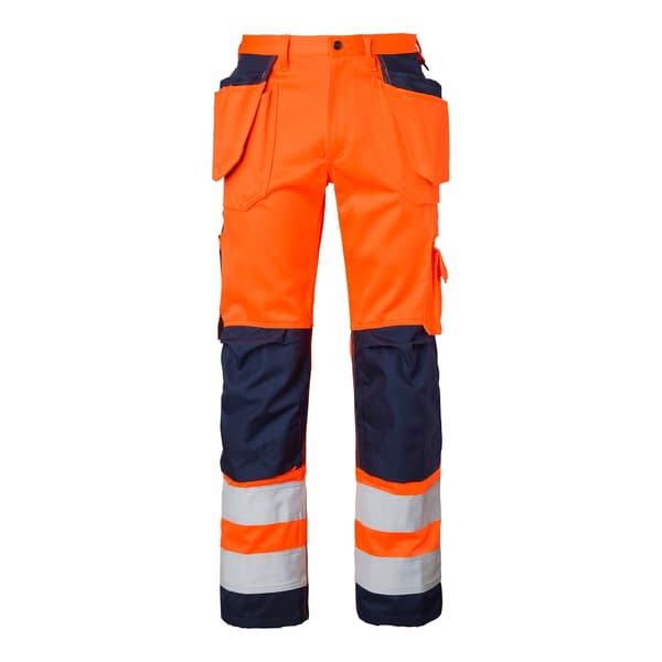 2516 Craftsmen Trousers Fluorescent orange/navy Unisex