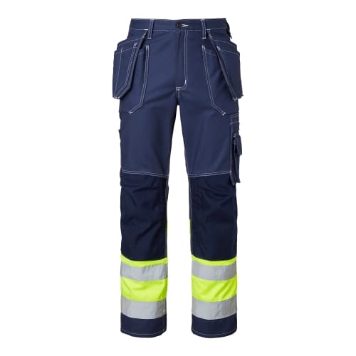 2515 Craftsmen Trousers Hi-Vis Navy/fluorescent yellow Unisex