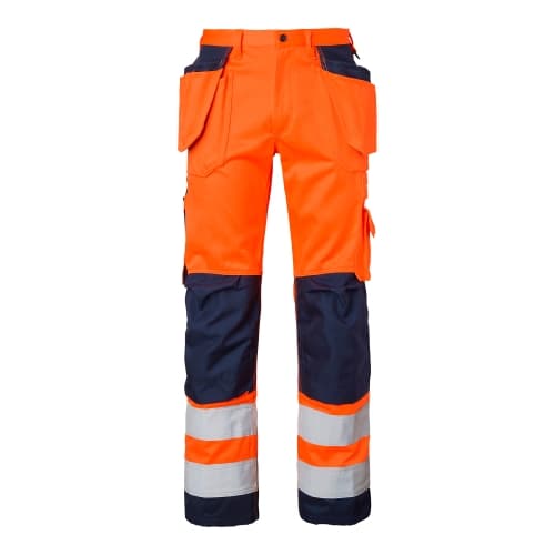 2516 Craftsmen Trousers Fluorescent orange/navy Unisex