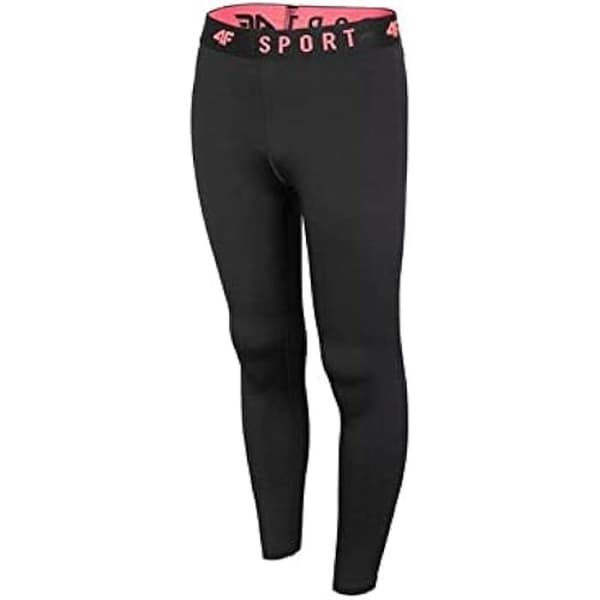 Sportleggings - 4F - HJL22 JSPDF002 - Svart - 80% polyester - För pojkar
