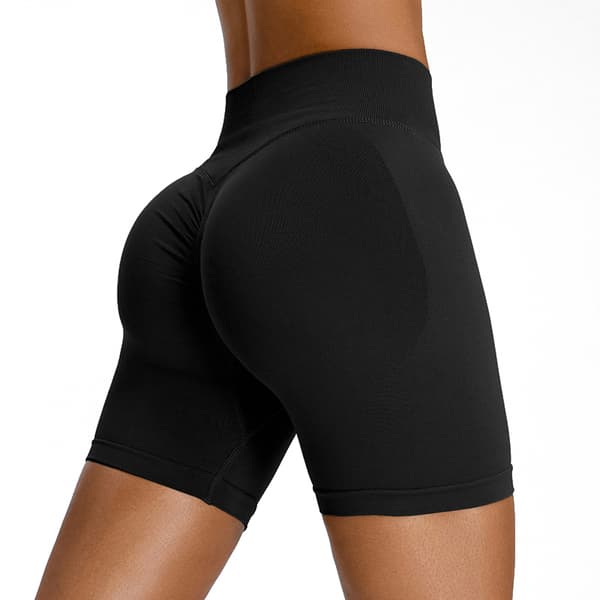 INF Høje yogashorts med påsyet vaskeanvisning