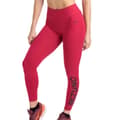 Miniatyrbild 1 av 2: Legging Dam Mizuno Athletic - Rosa - Hög midja - Tryckt logotyp - Standard passform