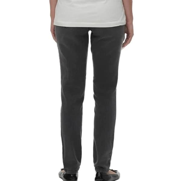 Grå Gravidjeans Kvinna Mamalicious Newamy - Skinny Passform - Medium Midja - Stödband