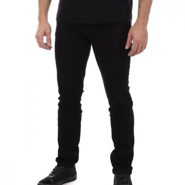 Jeans för män Schott TRD - Svart - Slim fit - 98% bomull, 2% elastan