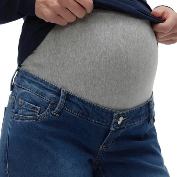 Jean Bleu Femme Vero Moda Maternity Bumpband - Skinny - Standard storlek