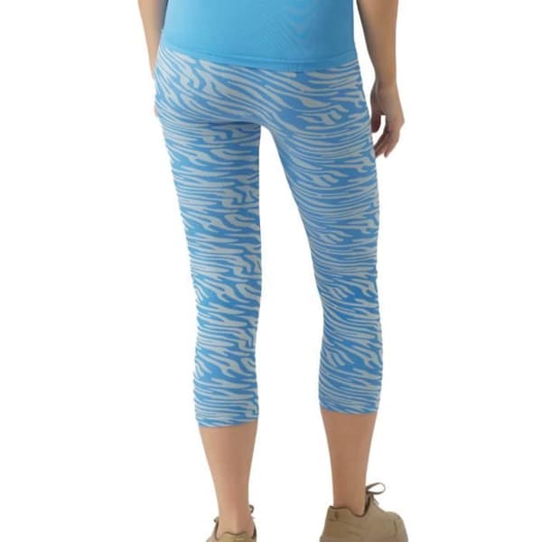 Legging Dam Mamalicious Nava - Blå - Hög midja - Tryckta mönster - 3/4-längd