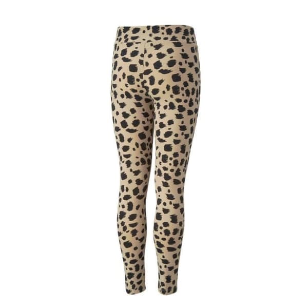 Legging - PUMA - Essential Animal - Beige/Nej - 100% Bomull - Elastisk Midja