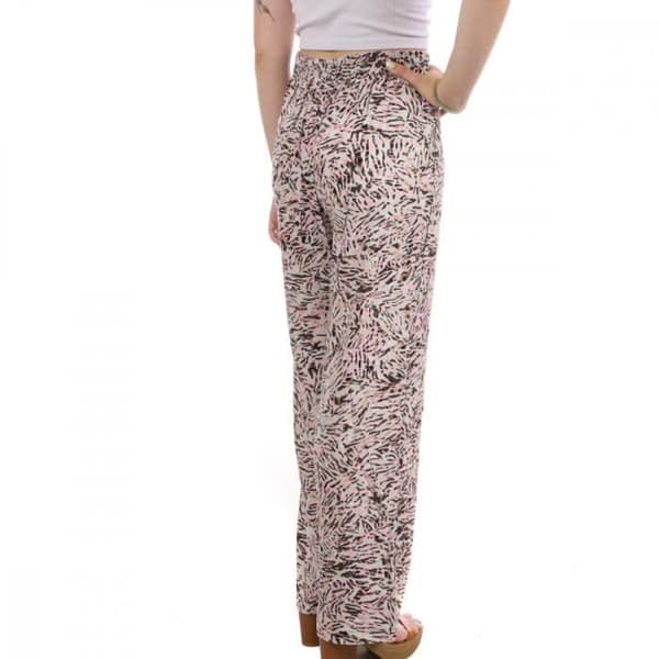Vero Moda Easy Byxor för Kvinna - Rosa/Turkos - Elastisk midja - Tryckta mönster - 100% viskos