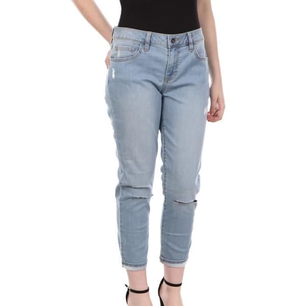 Jeans Dam - Vans - Boyfriend II - Blå - 5 fickor - Rivningar