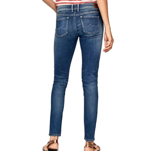 Jeans Skinny Blå Dam Pepe Jeans Soho - Skinny Passform - Stretch Jeans - 5 fickor