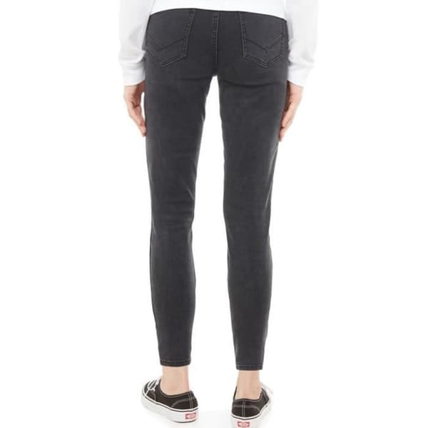 Jeans Svart Skinny Dam Vans - Hög Midja - Skinny Passform - 5 Fickor - Revor på Benen
