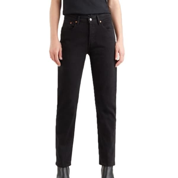 Svarta cropped jeans för kvinnor Levi's 501