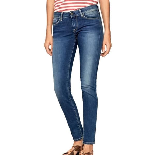 Jeans Skinny Blå Dam Pepe Jeans Soho - Skinny Passform - Stretch Jeans - 5 fickor