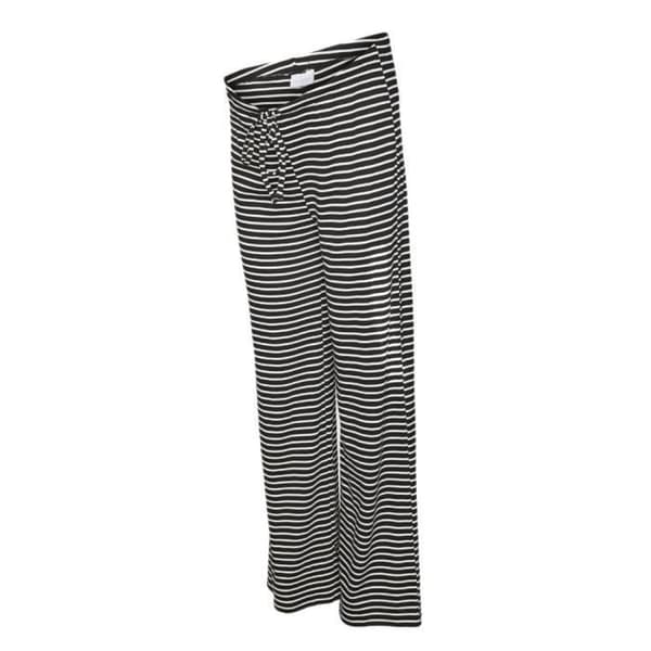 Pantalon Dam Mamalicious Mette - Svart/Vit - Hög midja