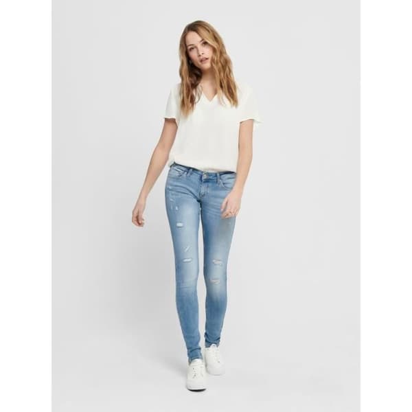 Damjeans Only Coral life - mellanblå denim - 25x34