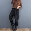 Miniatyrbild 4 av 6: Jeans Dam - Harem - Hög Midja - Stretch Denim - Dubbel Ficka - Sportig Stil