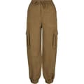 Miniatyrbild 1 av 4: Twill Cargo träningsbyxor för kvinnor - Urban Classics - Hög midja - Oliv - Brun