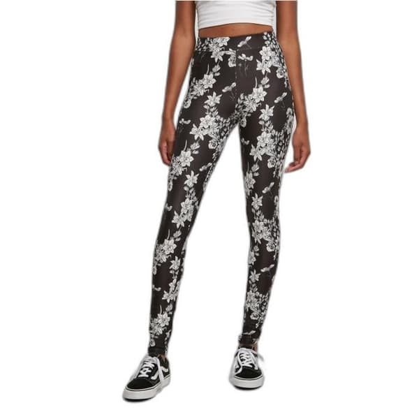 Urban Classics Soft AOP damleggings - svarta - XL