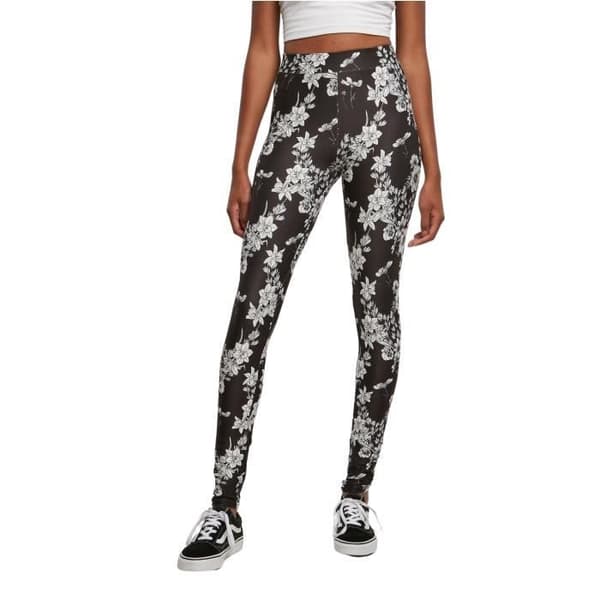 Urban Classics Soft AOP damleggings - svarta - XL
