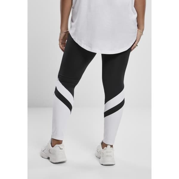 Damleggings - Urban Classics - Arrow High Waist - Svart/Vit - Stora storlekar