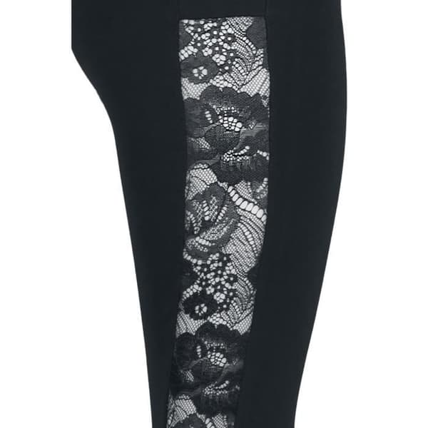 Urban Classics Leggings för kvinnor - Spetsband - Svart