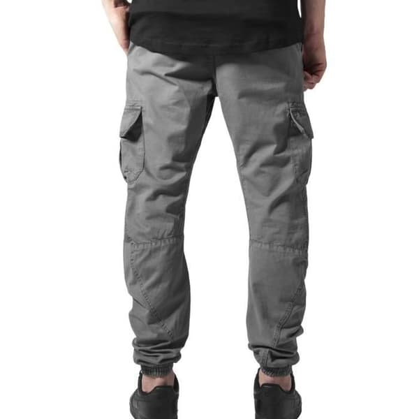 Jogging Cargo - Urban Classics - Mörkgrå - 100% bomull - Ideal för träning - Cargo-passform