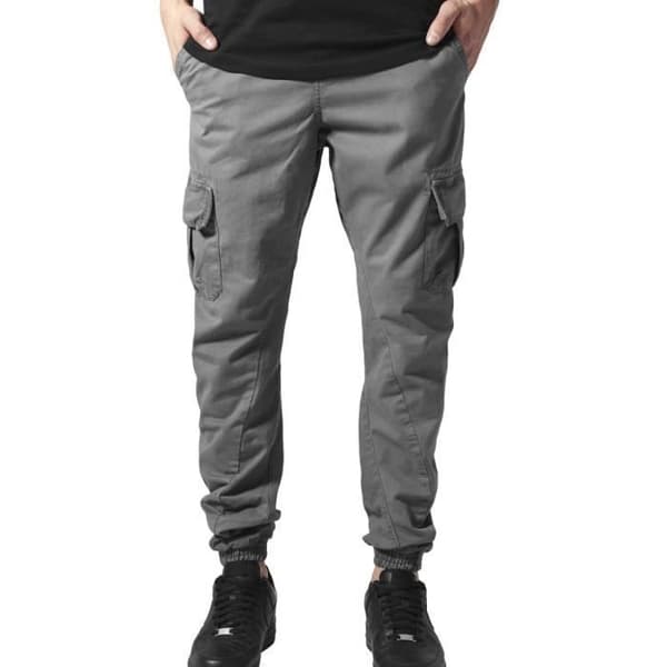 Jogging Cargo - Urban Classics - Mörkgrå - 100% bomull - Ideal för träning - Cargo-passform