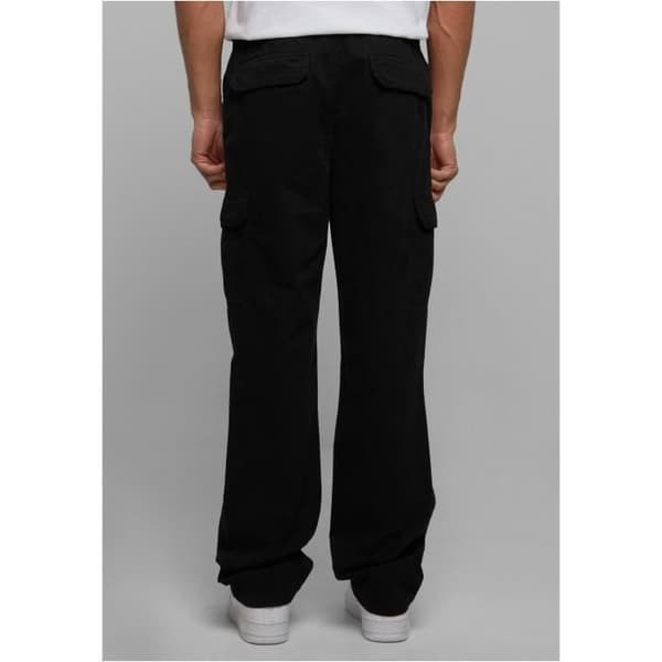 Cargo-byxor - Urban Classics - Svart - 100% bomull - Elastisk midja - Cargo-fickor